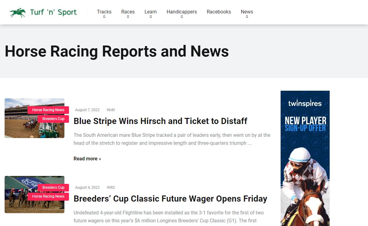 Horse Racing Reports and News - Horse Racing Reports and News - Turfnsport
