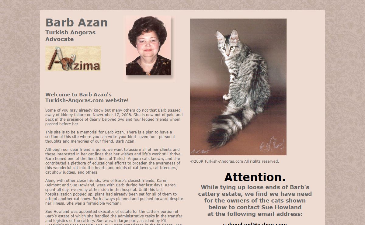 Barb Azan's Turkish Angoras