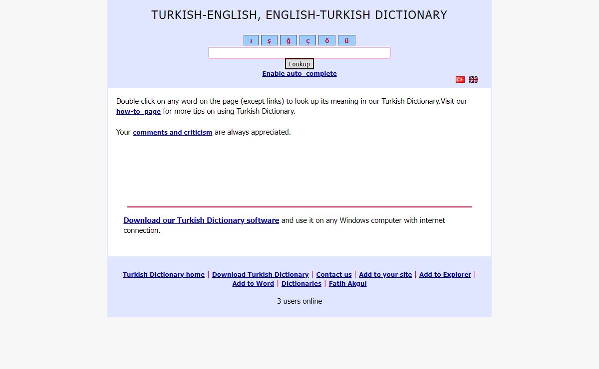 Turkish Dictionary for Language Learners and Travelers to Turkey