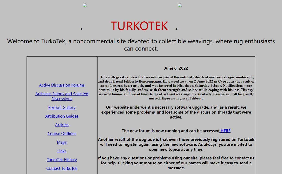 TurkoTek - A noncommercial site for collectors of oriental rugs and other ethnographic textiles