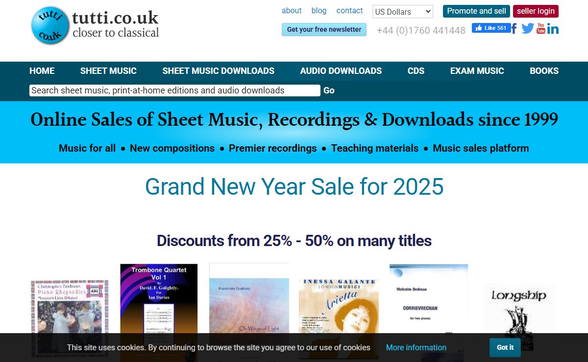Sheet Music and Classical Recordings - tutti.co.uk