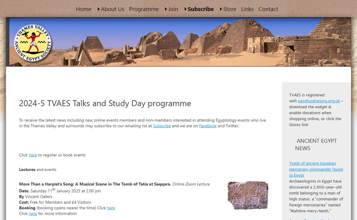 Thames Valley Ancient Egypt Society