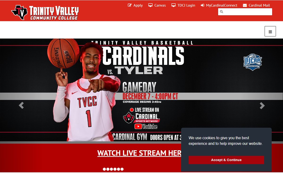 Trinity Valley Community College Homepage