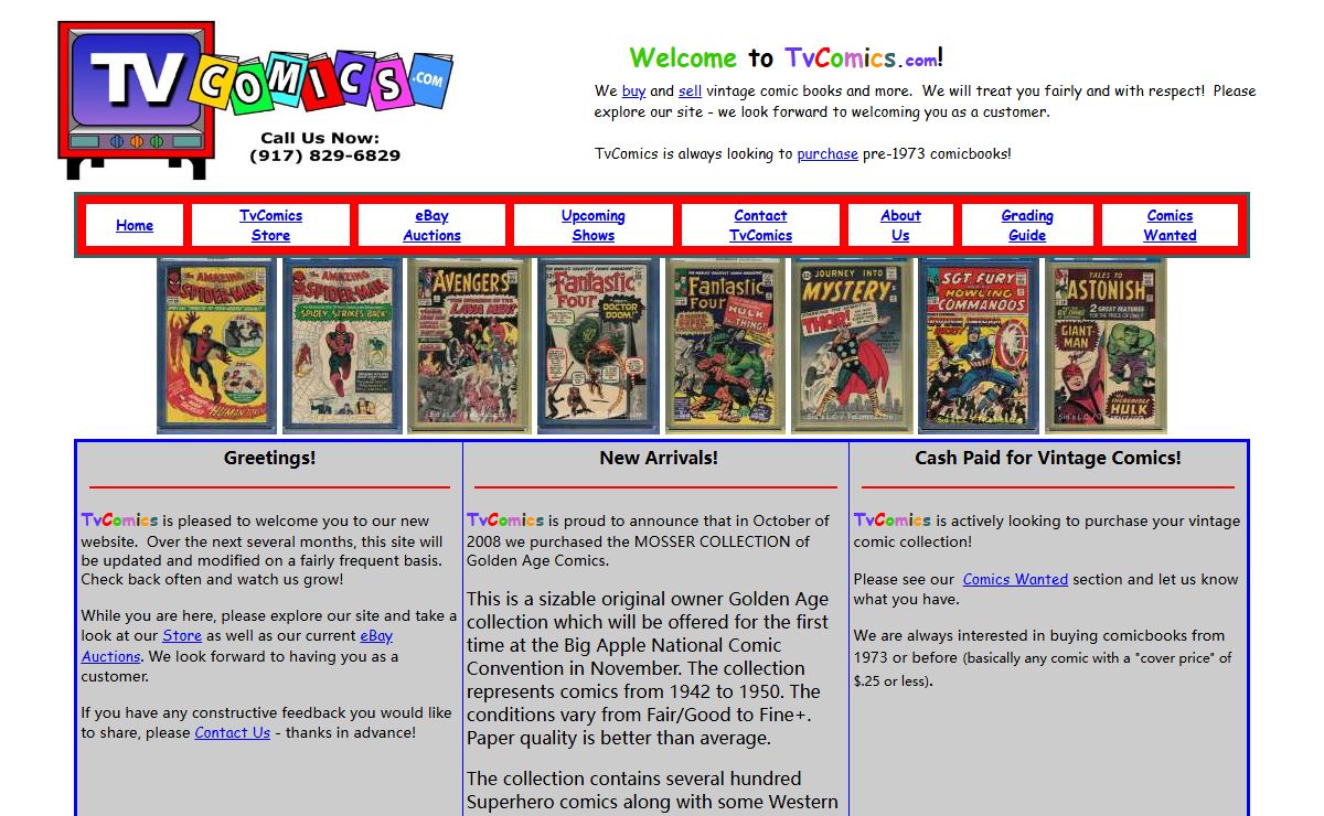 TvComics.com : Buying and Selling Vintage Comic Books and more!