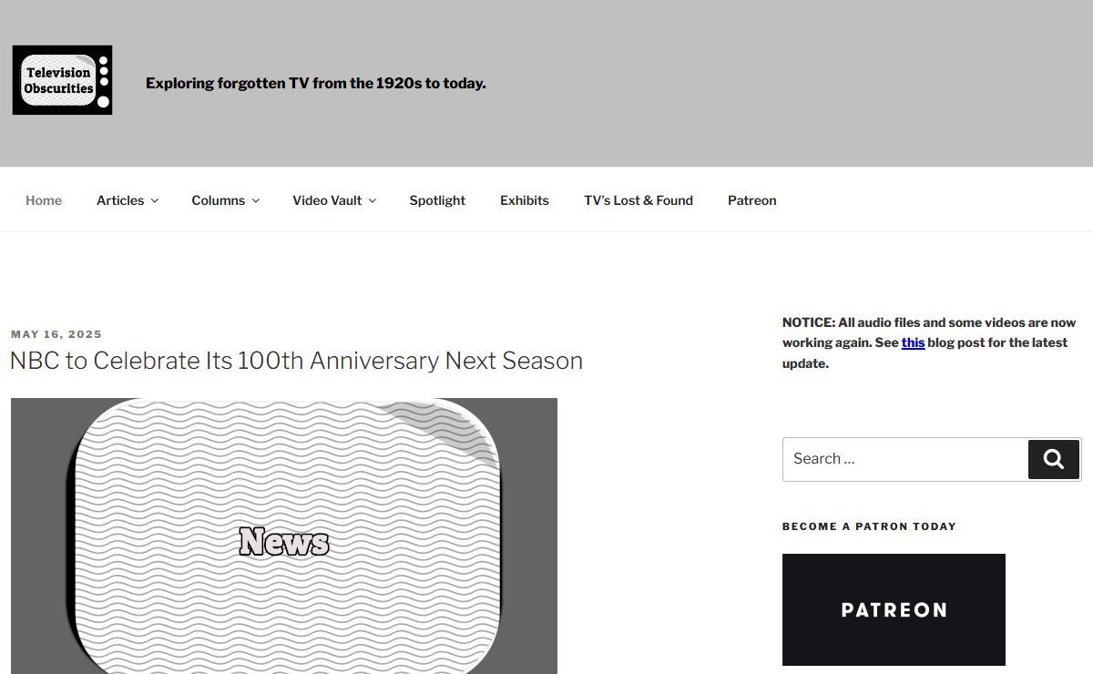 Television Obscurities - Exploring forgotten TV from the 1920s to today.