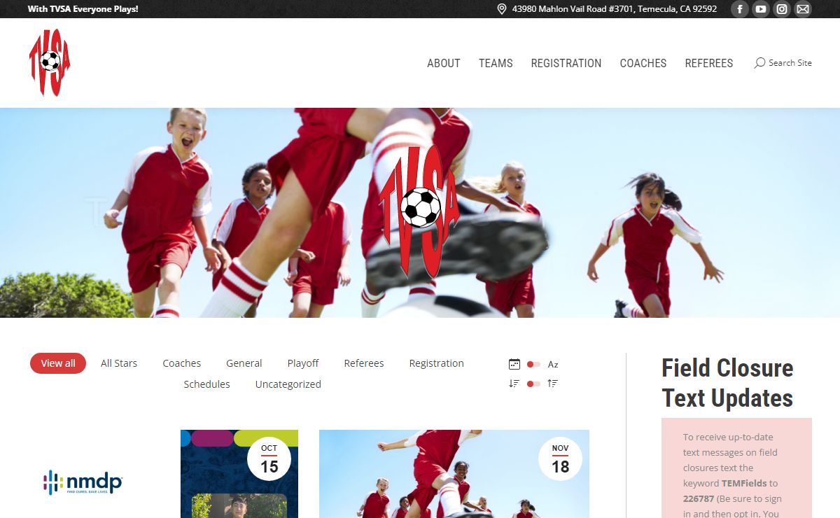 Home | Temecula Valley Soccer Association