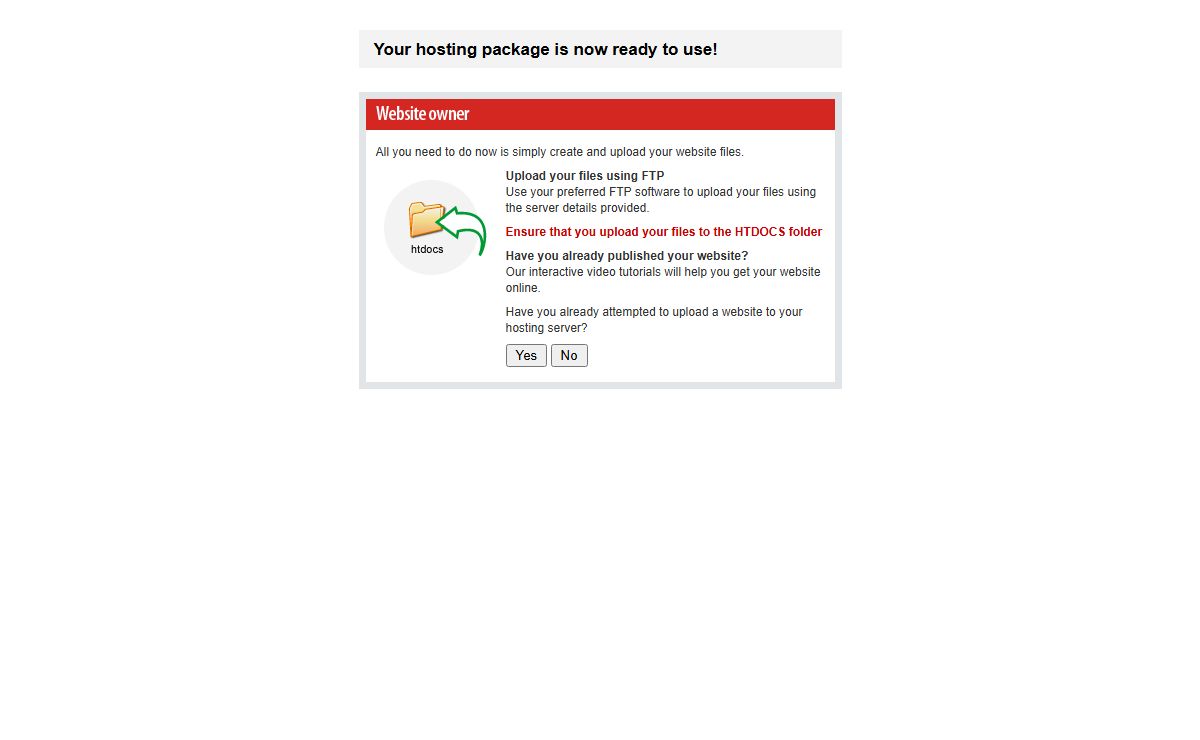 Your website is ready to use
