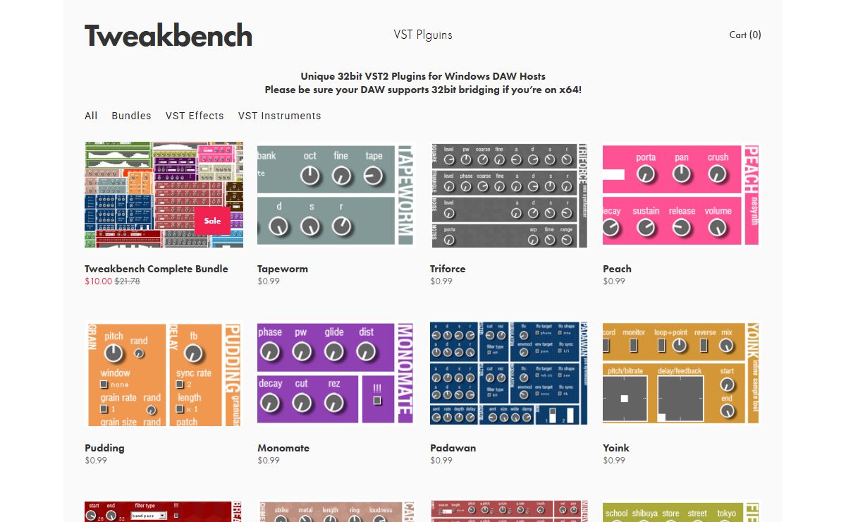 Tweakbench - Unique 32bit VST Plugins for Windows DAW Hosts