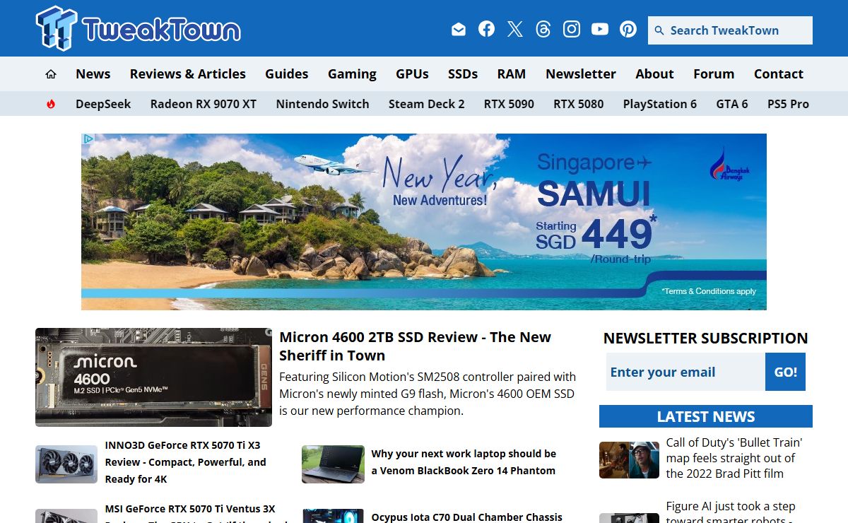 TweakTown: Latest Worldwide Tech News & Game Reviews