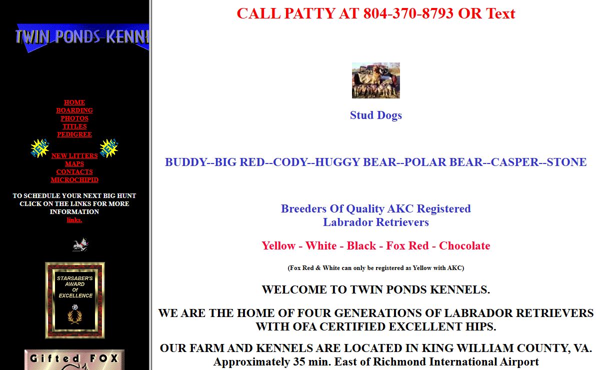 WebsiteTitleLabrador,Breeders Twin Ponds Kennels Index