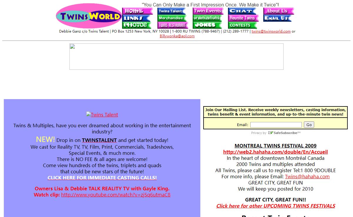 Twinsworld Main Page