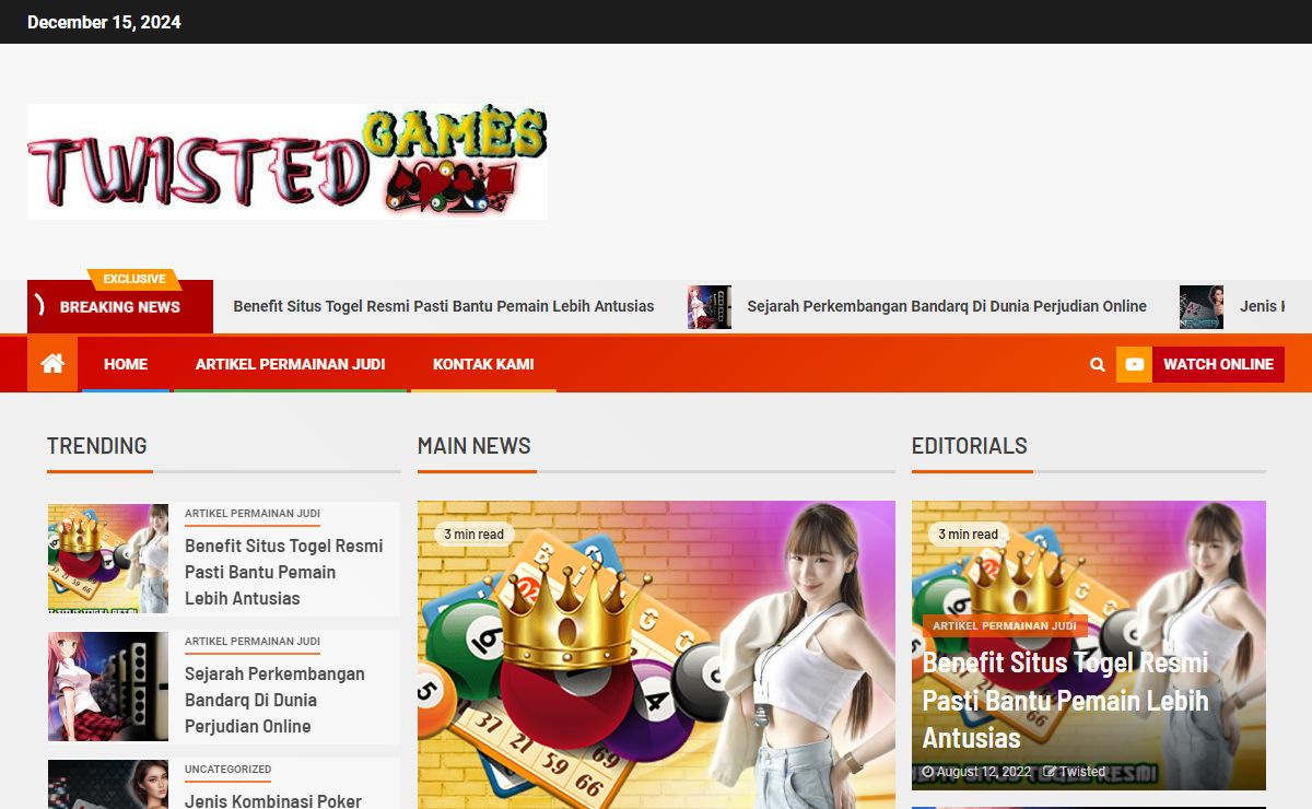 Twisted Games ~ Situs Casino Online | Judi QQ | DominoQQ | Judi Bola