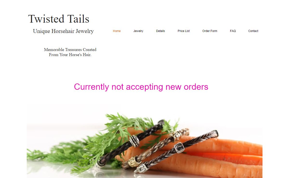 Twisted Tails Unique Horsehair Jewelry