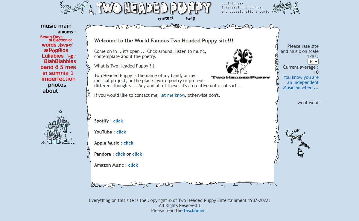 Two Headed Puppy Music - Cool Tunes and Interesting Thoughts
