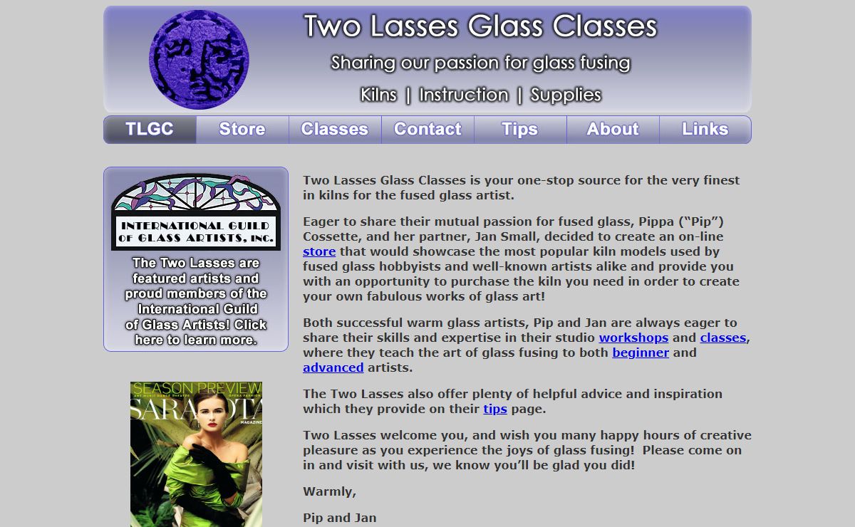 Two Lasses Glass Classes - About the Lasses