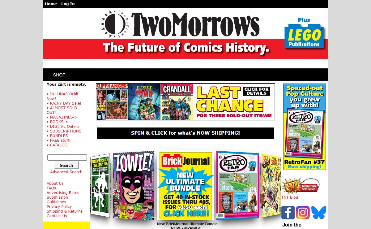 TwoMorrows Publishing, The Future of Comics and LEGO™ Publications.