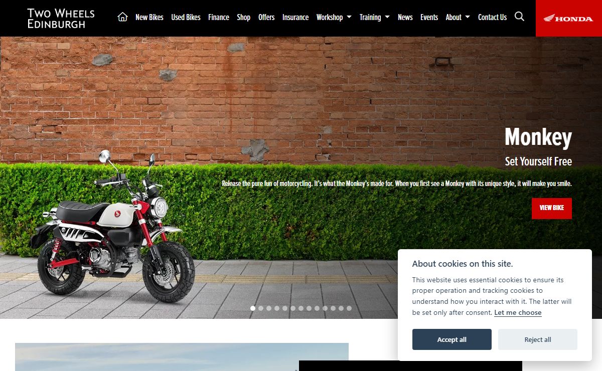 Honda Motorcycle Dealer in Edinburgh | Two Wheels