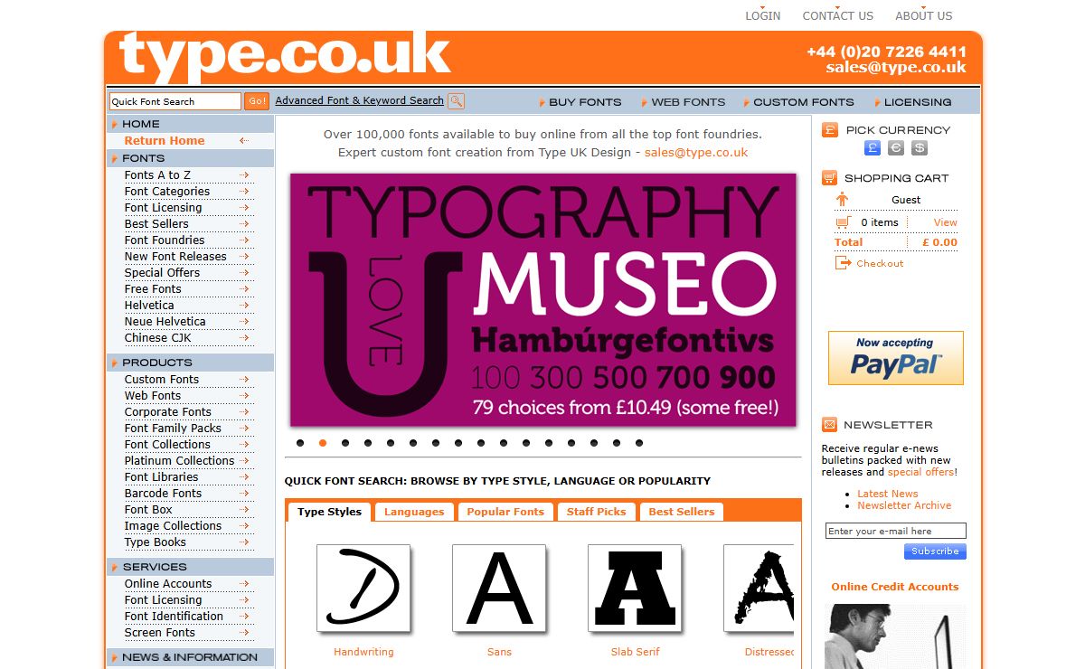 Fonts - Cool Fonts to Custom Fonts | type.co.uk