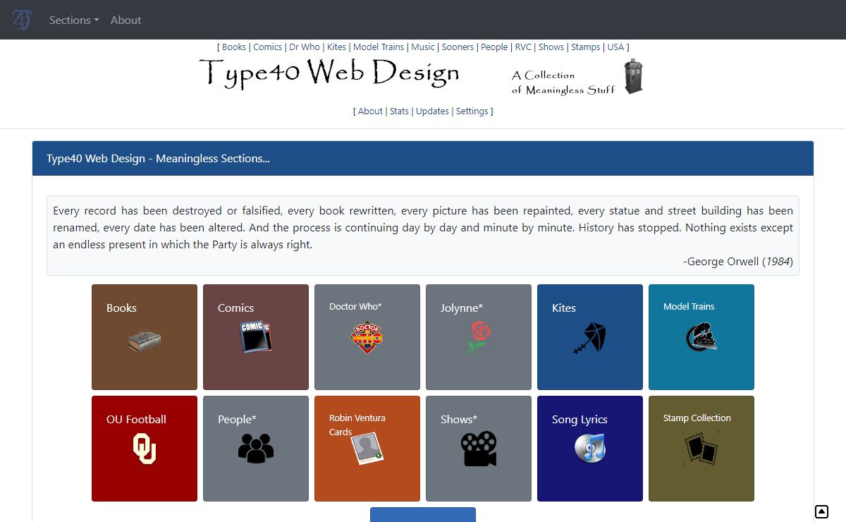 Type40 Web Design Home Page