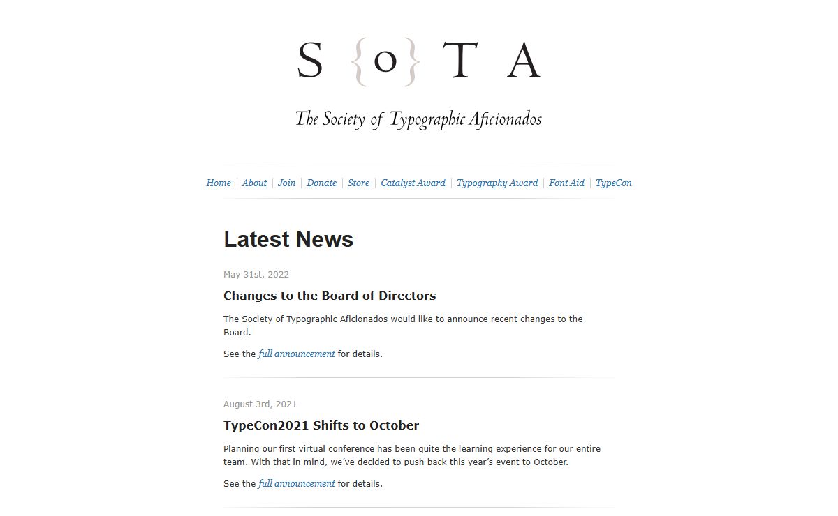 The Society of Typographic Aficionados