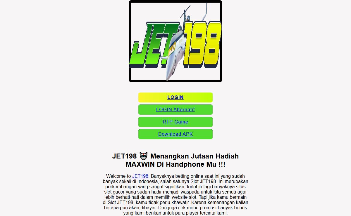 JET198 🤖 Menangkan Jutaan Hadiah MAXWIN Di Handphone Mu !!!
