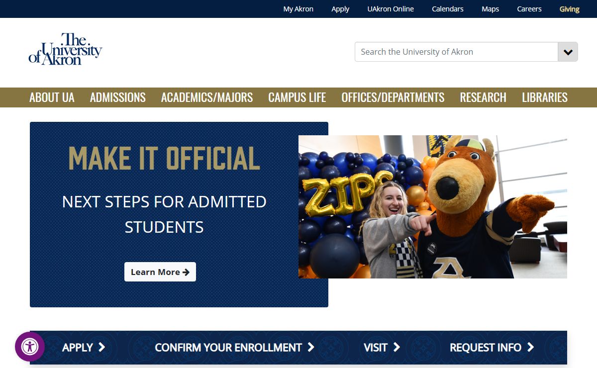 The University of Akron : YOU BELONG HERE! : The University of Akron, Ohio