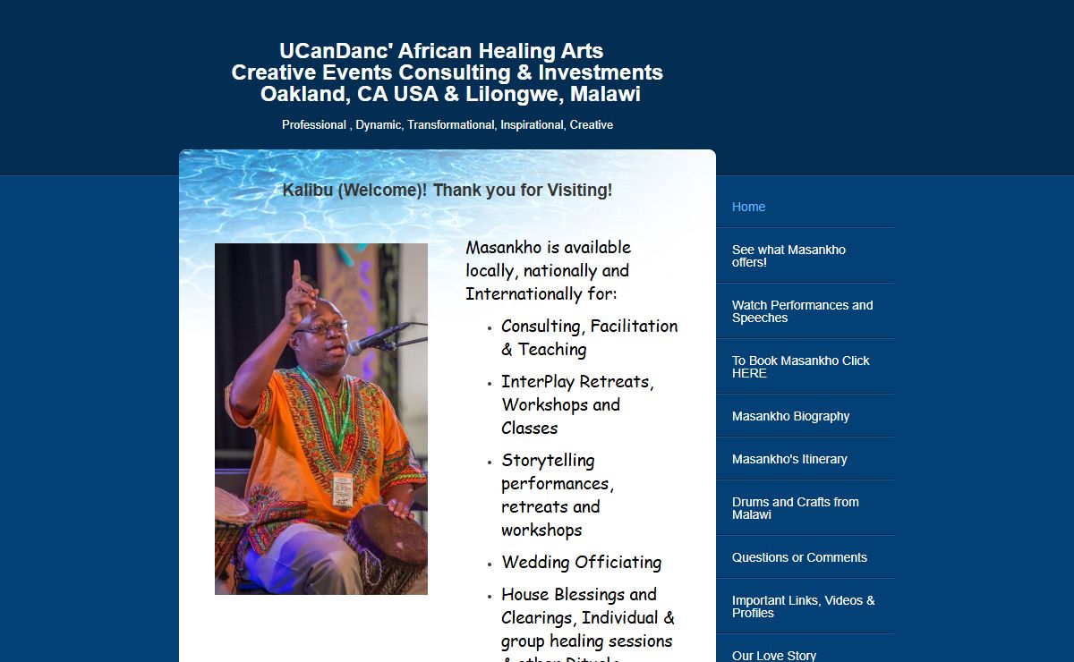 UCanDanc' African Healing Arts - Kalibu (Welcome)! Thank you for Visiting!