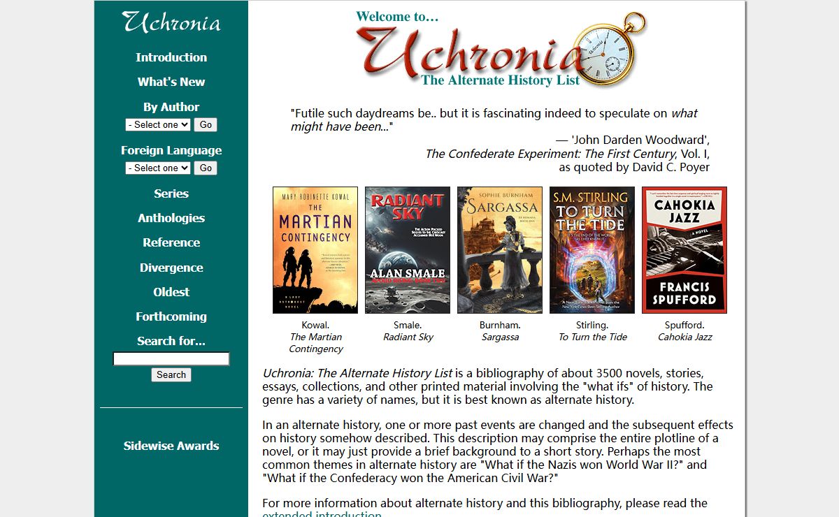 Uchronia: The Alternate History List