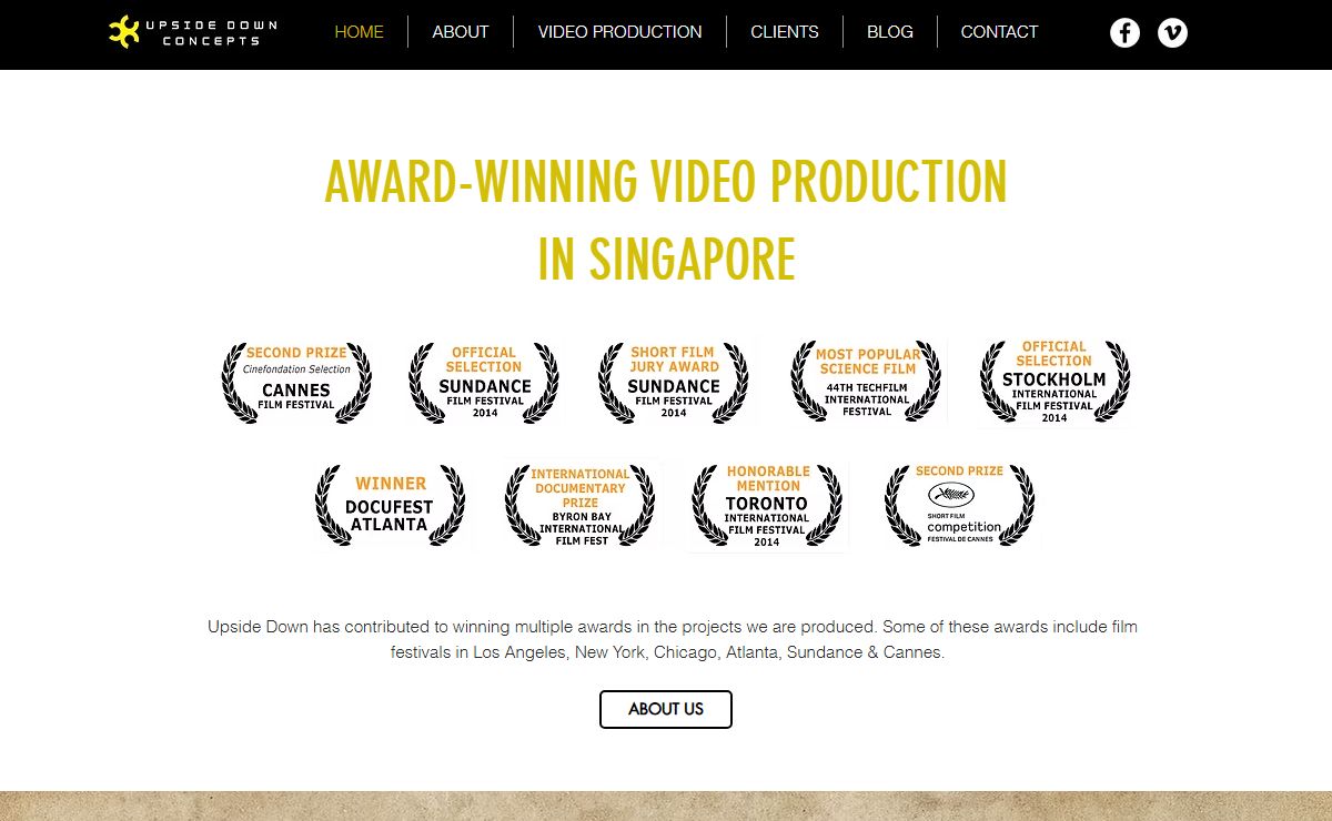 Upside Down Concepts | Award Winning Video Production House in Singapore | Corporate Video | Infographics | Studio Filming | Drone Filming | Time-lapse Video | Video Interviews | Event Shoots