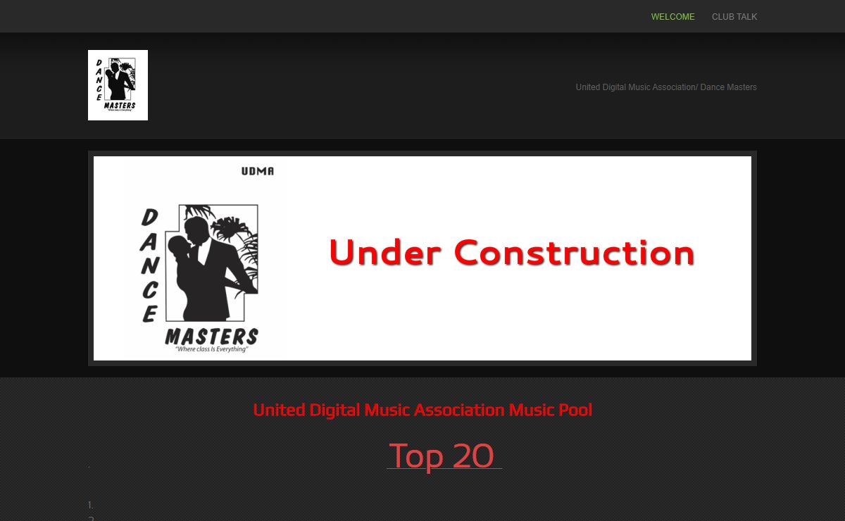 United Digital Music Association/Dance Masters - Welcome