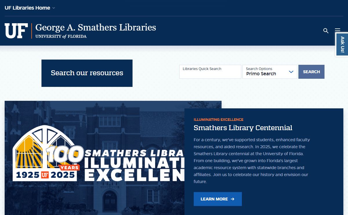 George A. Smathers Libraries » UF Libraries » University of Florida