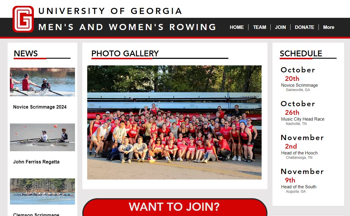 Rowing | University Of Georgia Rowing | Athens