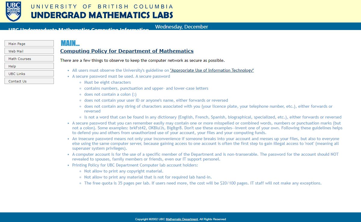 Undergrad Mathematics