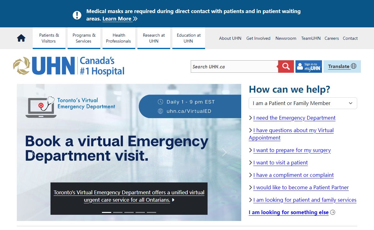 Welcome to the University Health Network