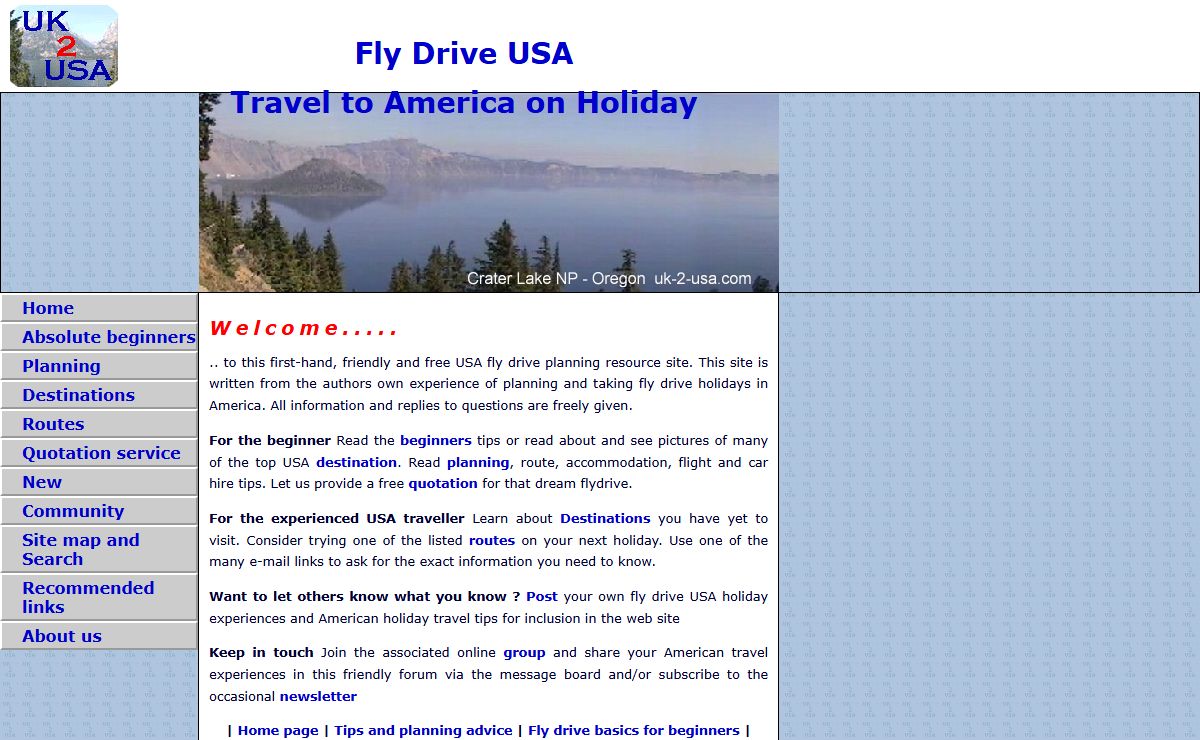 Fly Drive USA. Travel to America on Holiday