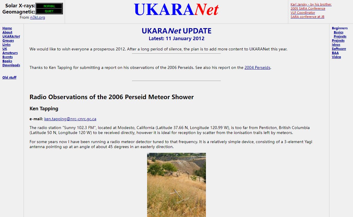 UK AMATEUR RADIO ASTRONOMY NETWORK