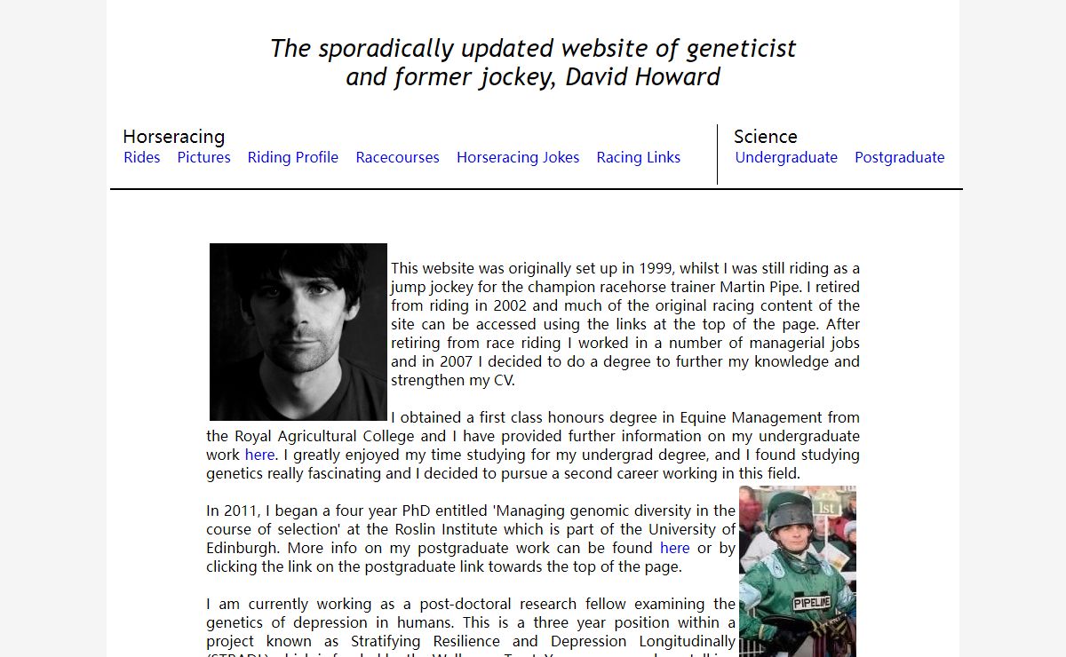 David Howard, geneticist and former national hunt jockey