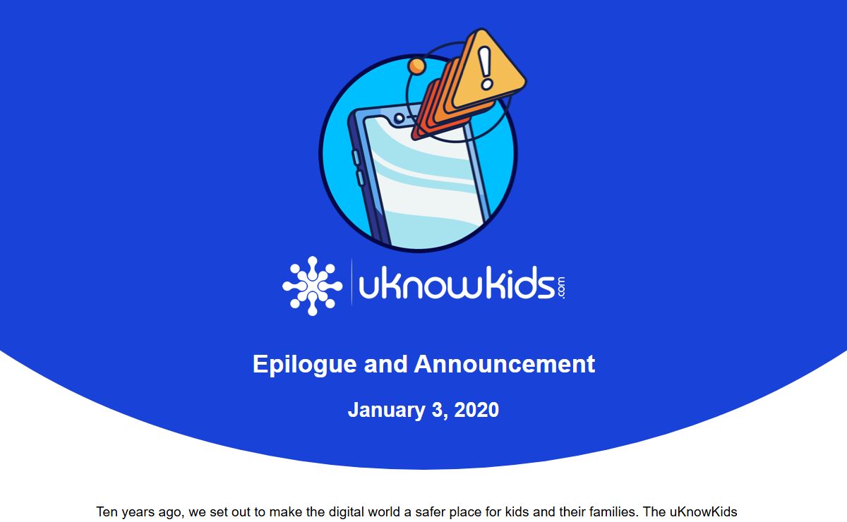 uKnowKids Epilogue and Announcement