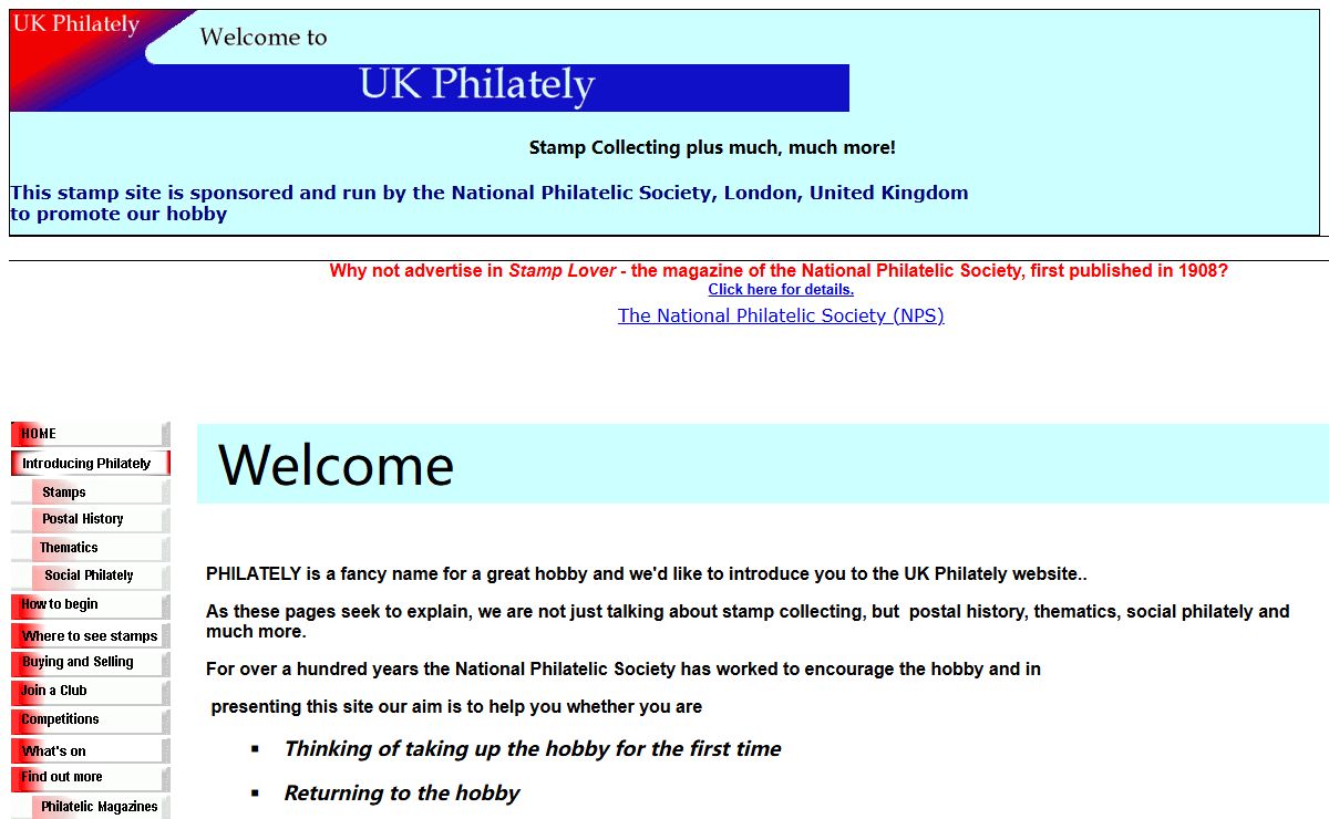 UK Philately, Stamps, stamp collecting collectors philately in the UK and GB, mail, postage, postal, ABPS, NPS