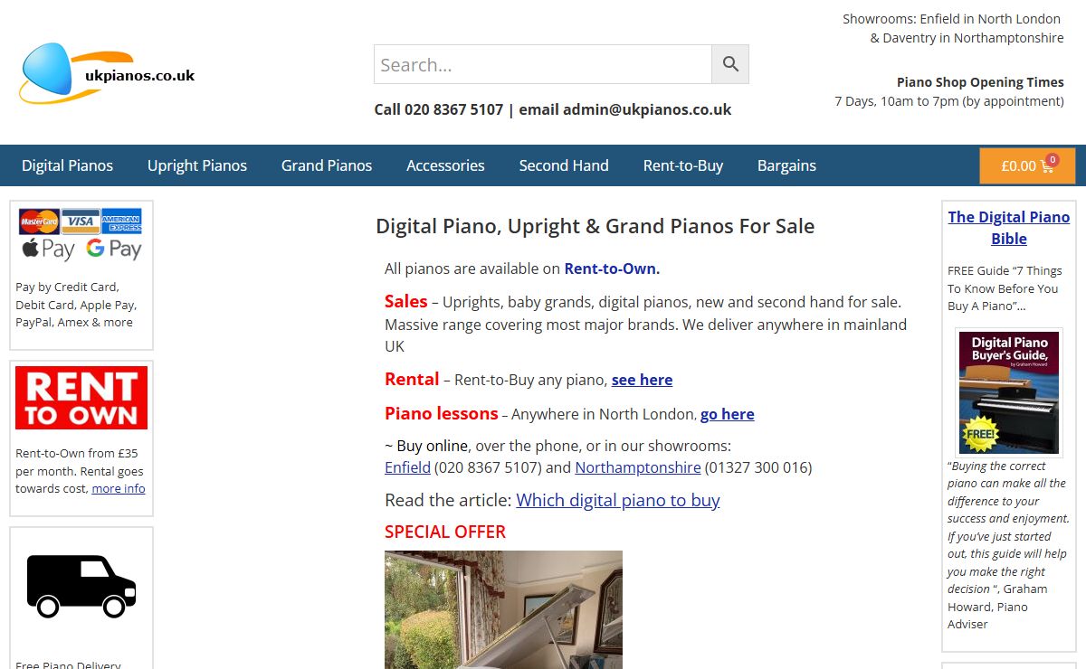 UK Pianos – digital, upright and grand pianos for sale