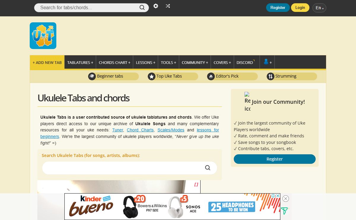 Ukulele Tabs and Chords: Songs on Your Uke
