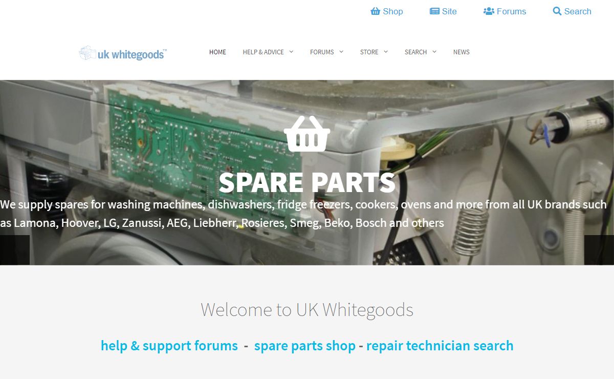 UK Whitegoods Appliance Help with Forums and Parts