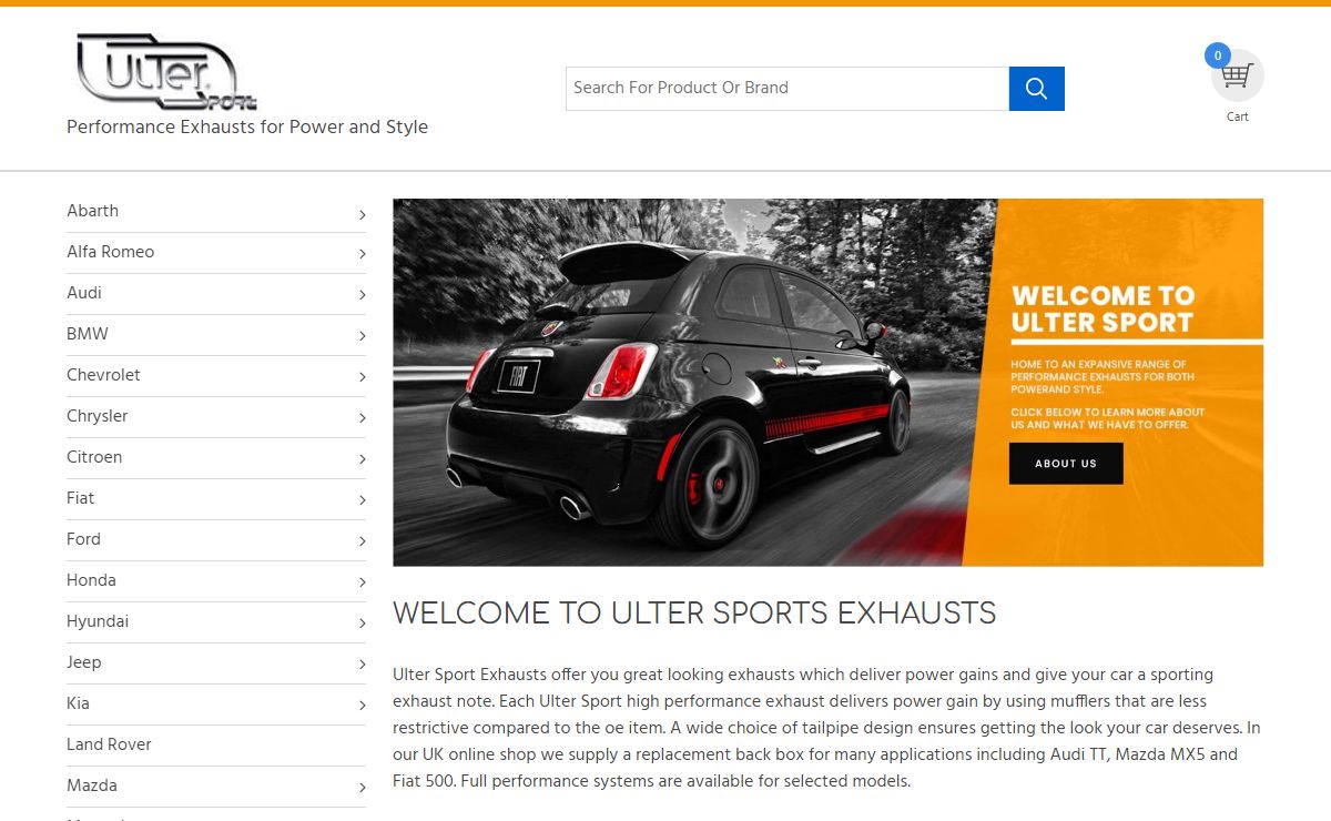 Ulter Sport exhaust offer performance exhausts for cars