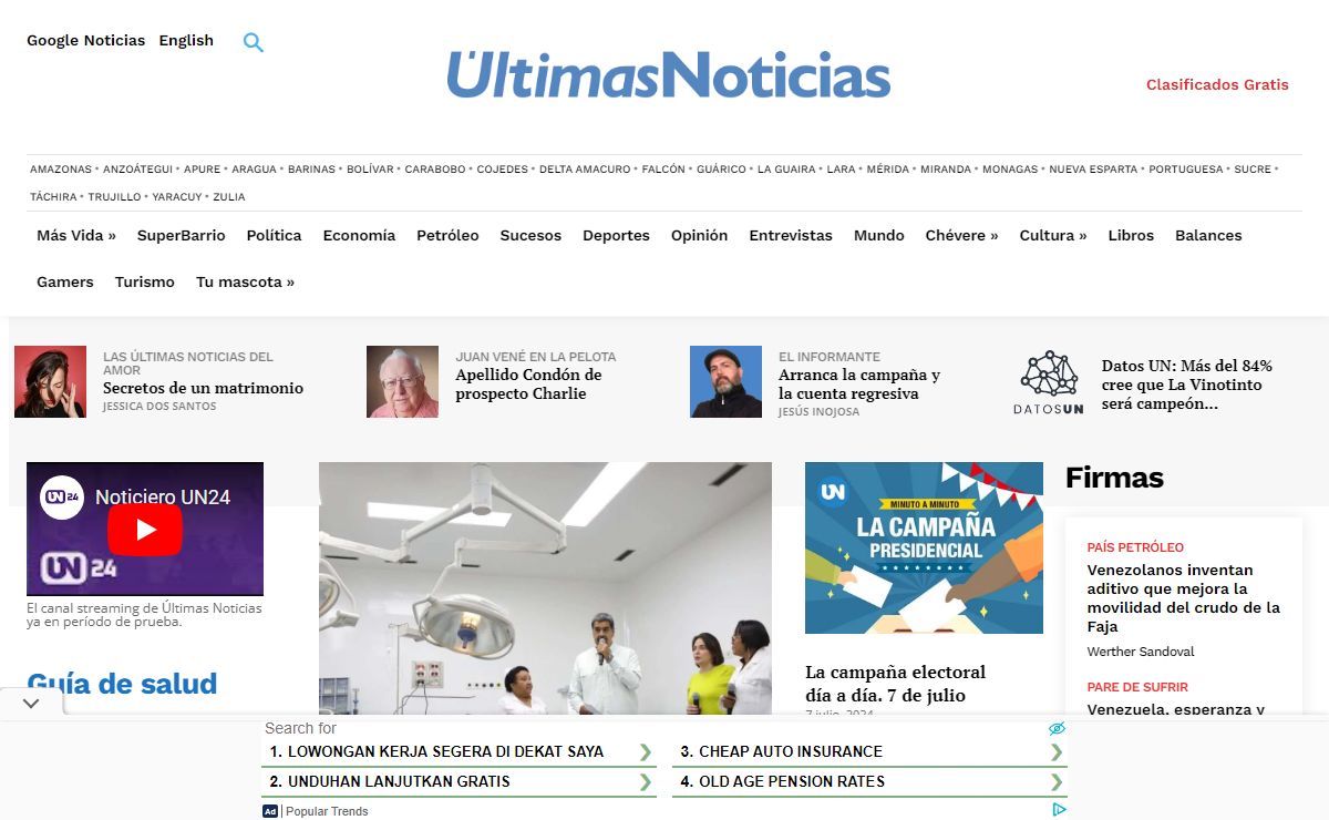 Inicio - Últimas Noticias