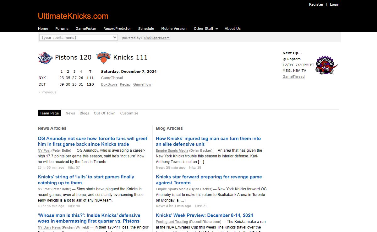 UltimateKnicks.com: The Ultimate New York Knicks Fan Site and Forum