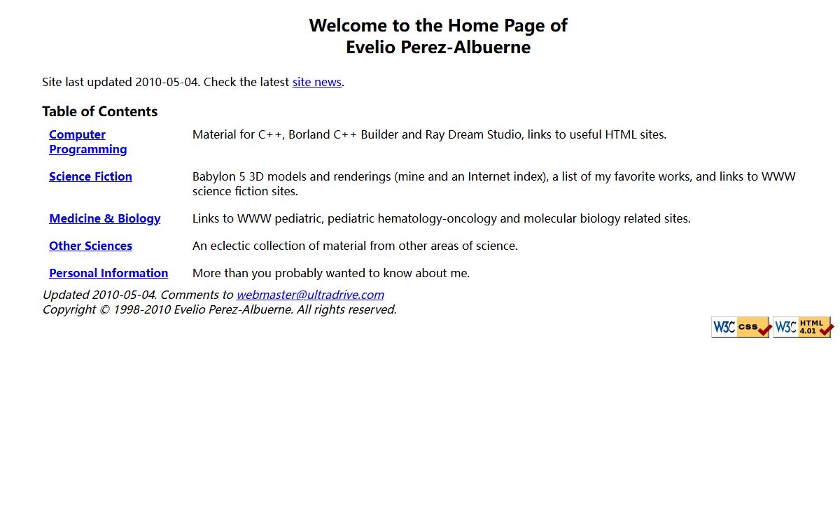 Evelio Perez-Albuerne Home Page