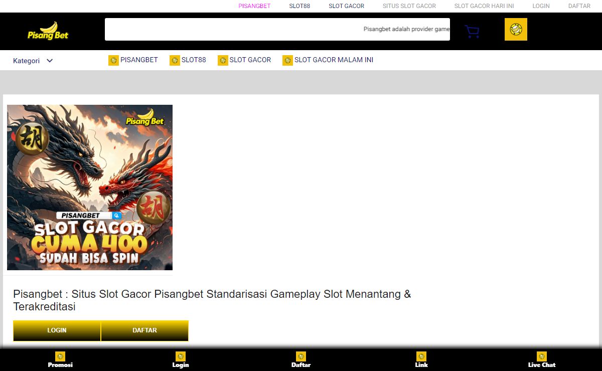 Pisangbet : Situs Slot Gacor Pisangbet Standarisasi Gameplay Slot Menantang & Terakreditasi