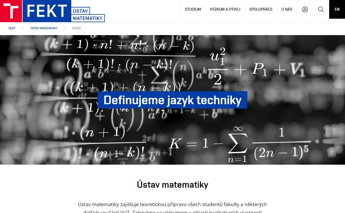 Ústav matematiky | Ústav matematiky