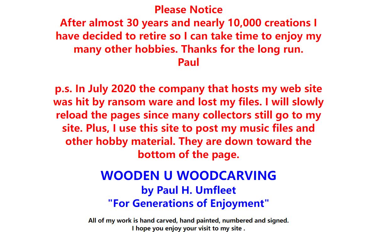 Wooden U Woodcarving- santa, bird, duck, swan, woodcarving, santa claus, shorebirds, decoys