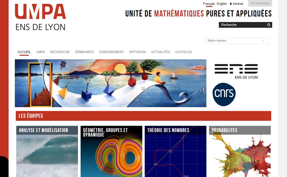Accueil — Unité de mathématiques pures et appliquées de l'ENS de Lyon